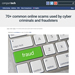 70+ Scams and how to avoid them